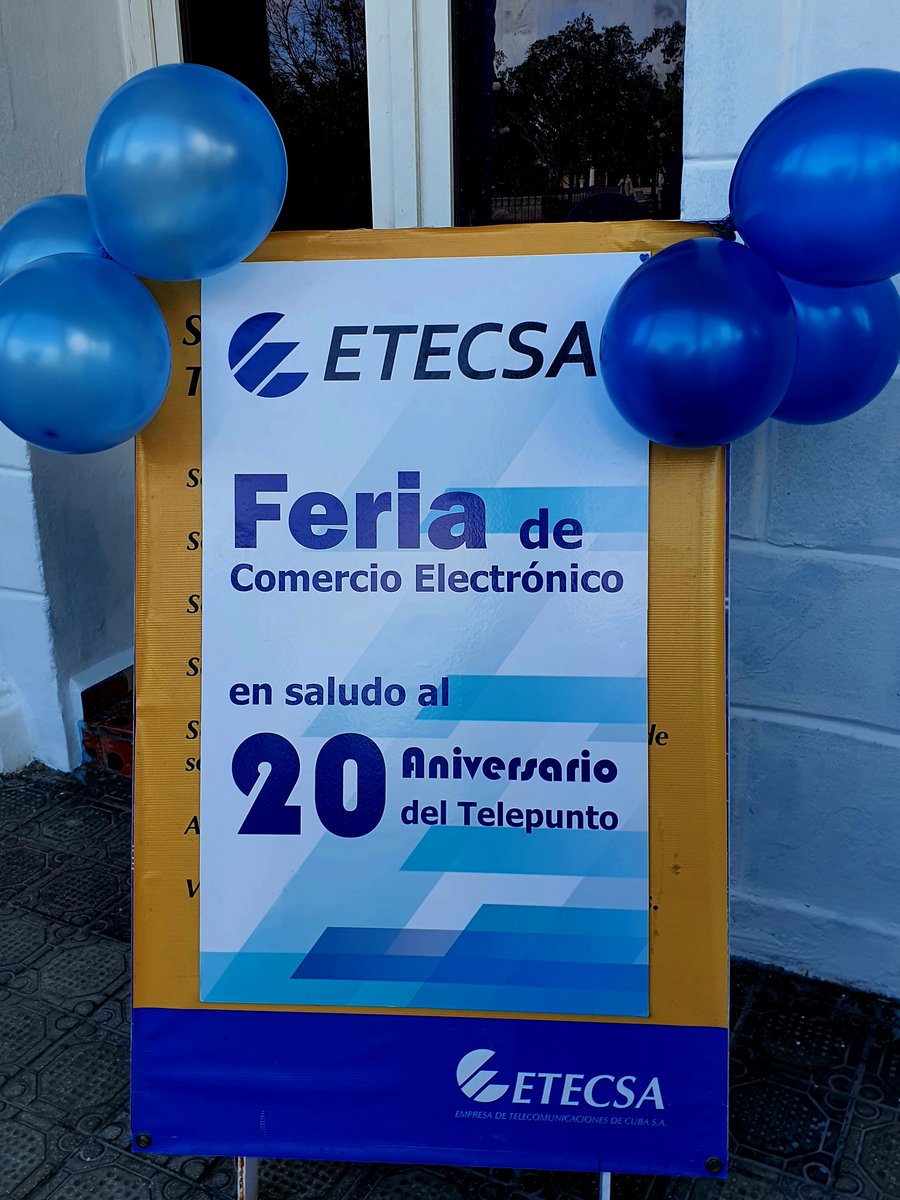 ETECSA Holguin en Feria de Comercio Electrónico 👇👇👇 Celebrando el 20 Aniversario de nuestro Telepunto
#EtecsaHolguin
#Etecsa