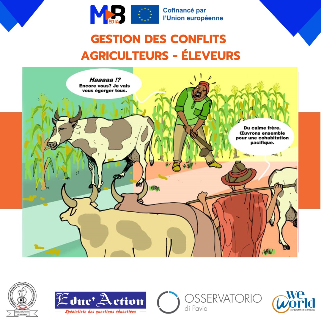 Pour mettre fin aux conflits cultivateurs et éleveurs dans nos communautés, exhortons-les à la tolérance, la culture de la paix qui appelle à l’idée de processus, d’attitudes, d’aptitudes et d’une intelligence collective. #AgissonsEnsemble #MEDIAB #Bénin @weworldglobal <a href="/UEauBenin/">UE au Bénin</a>
