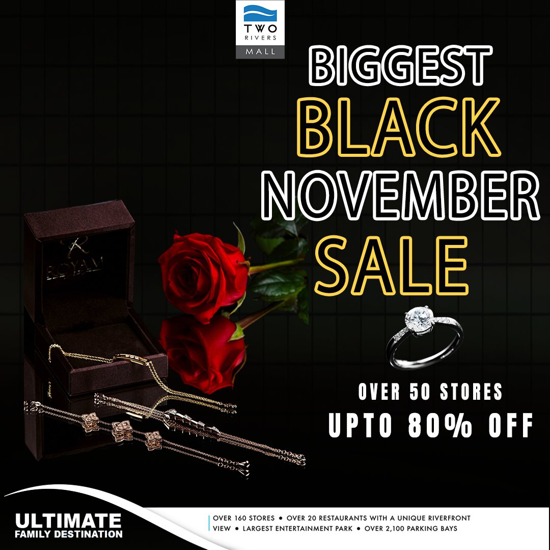 Paps_JK's tweet photo. I look forward to the #TRBlackNovember Sale at @TwoRivers_KE and I can get myself jewellery products at a great rate from Accessorize with style shop located at the mall's ground floor.. They will be offering 
30% off earrings, 50% off kaftans and 40% off rings
#TwoRivers https://t.co/W4m5EkN4h9