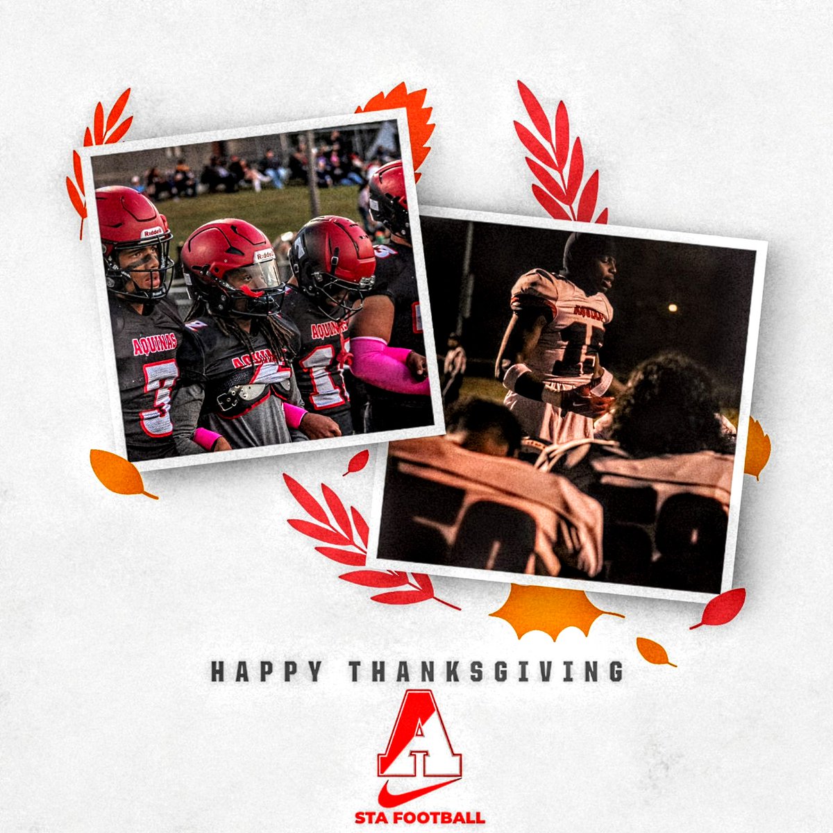 Happy Thanksgiving from the STA Football Family to yours!