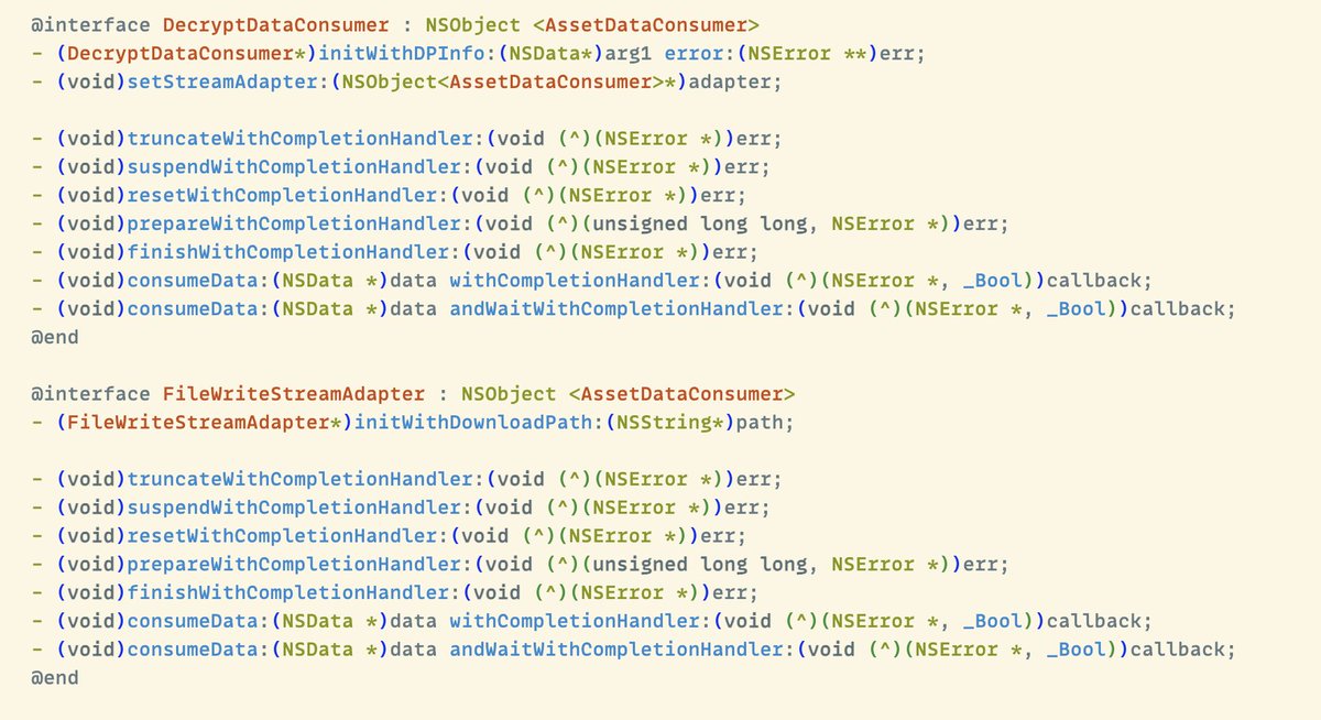 BTW if you want to decrypt thinned IPA variant / thinned delta, have a look at DecryptDataConsumer in appstored. It's encrypted by some well-known system, too.