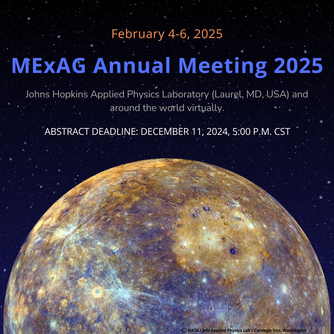 Mercury Exploration Assessment Group (MExAG) tweet media