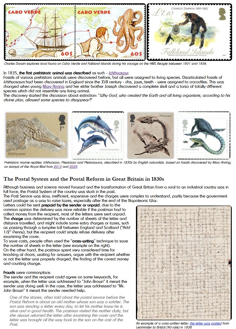 "The first stamps and postal stationeries and the beginning of Philately" - paleophilatelie.eu/year/1840s.html
Majority of the article is about the Postal Reform in the 1830s, design and issue of Penny Black, Two Pence Blue and Mulready stationeries.