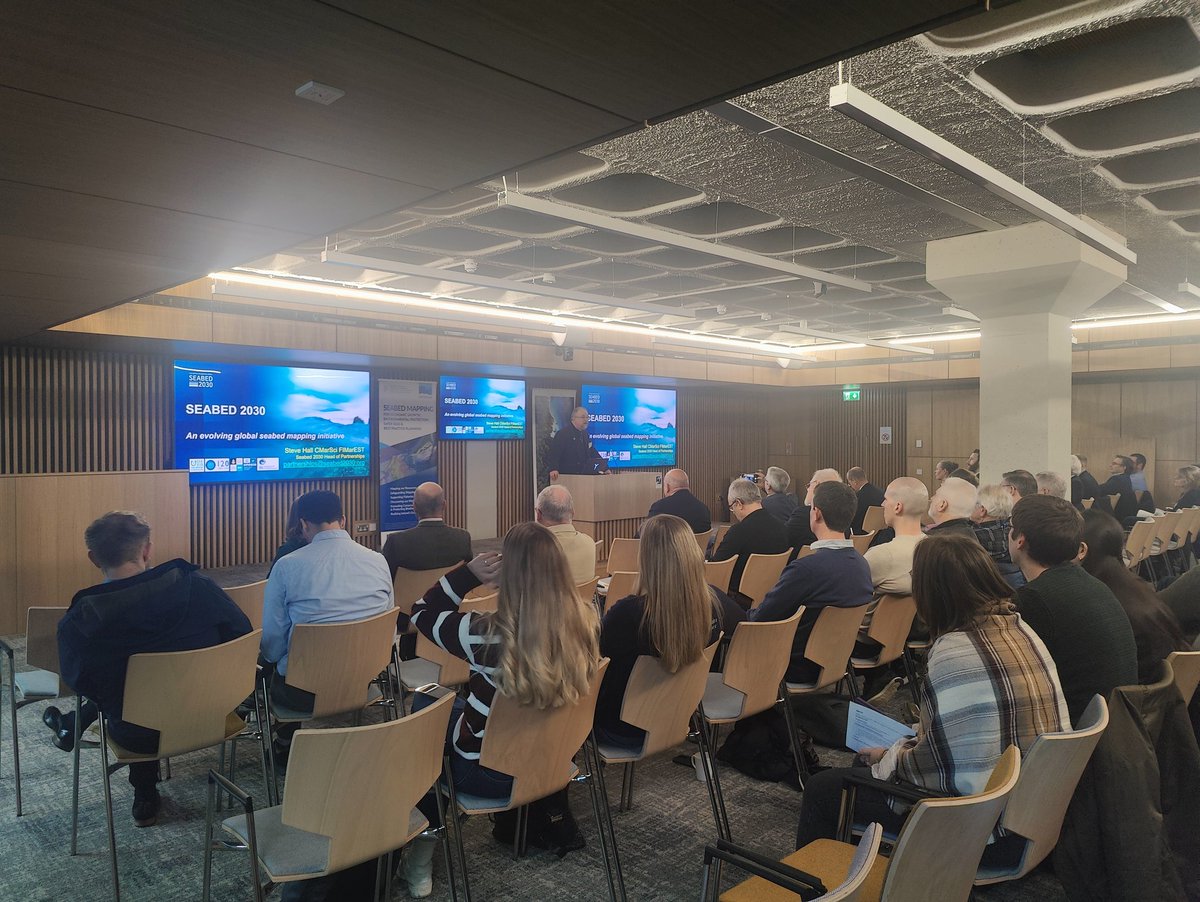 captainaileen's tweet photo. Great to see @saltwatersteve give an update on @seabed2030 at the annual #INFOMAR seminar today! 🎉 https://t.co/zk6a8dehzQ