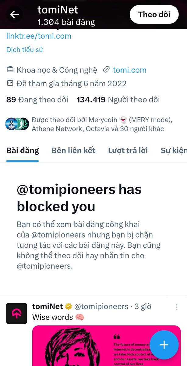 trantran2244's tweet photo. @tomipioneers I asked why the price kept dropping and they blocked me 😂😂 Scam ??? https://t.co/JR7gDrVuK8