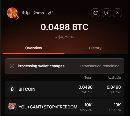 abdrou73's tweet photo. @Saturn_btc tb1pfsy6t28jlrrzc4uck8xx57r2yzj0tv0p3nc67d8jgne0552j0cvs5x2sms https://t.co/eXee3gtHWx