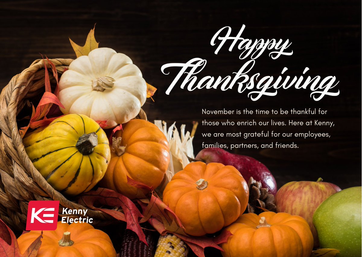 Happy Thanksgiving from Kenny Electric!