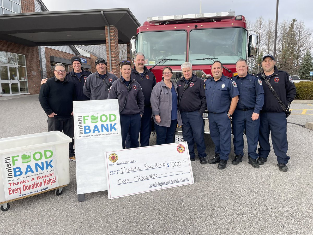 InnisfilPFFA 3804 (@3804ipffa) on Twitter photo We stopped by the Innisfil Food Bank to provide a donation for the upcoming holiday season. We’re also looking forward to sorting food donations with them on December 17. Only 27 more days until Christmas! 🎅
<a href="/townofinnisfil/">Town of Innisfil</a> We stopped by the Innisfil Food Bank to provide a donation for the upcoming holiday season. We’re also looking forward to sorting food donations with them on December 17. Only 27 more days until Christmas! 🎅
<a href="/townofinnisfil/">Town of Innisfil</a>