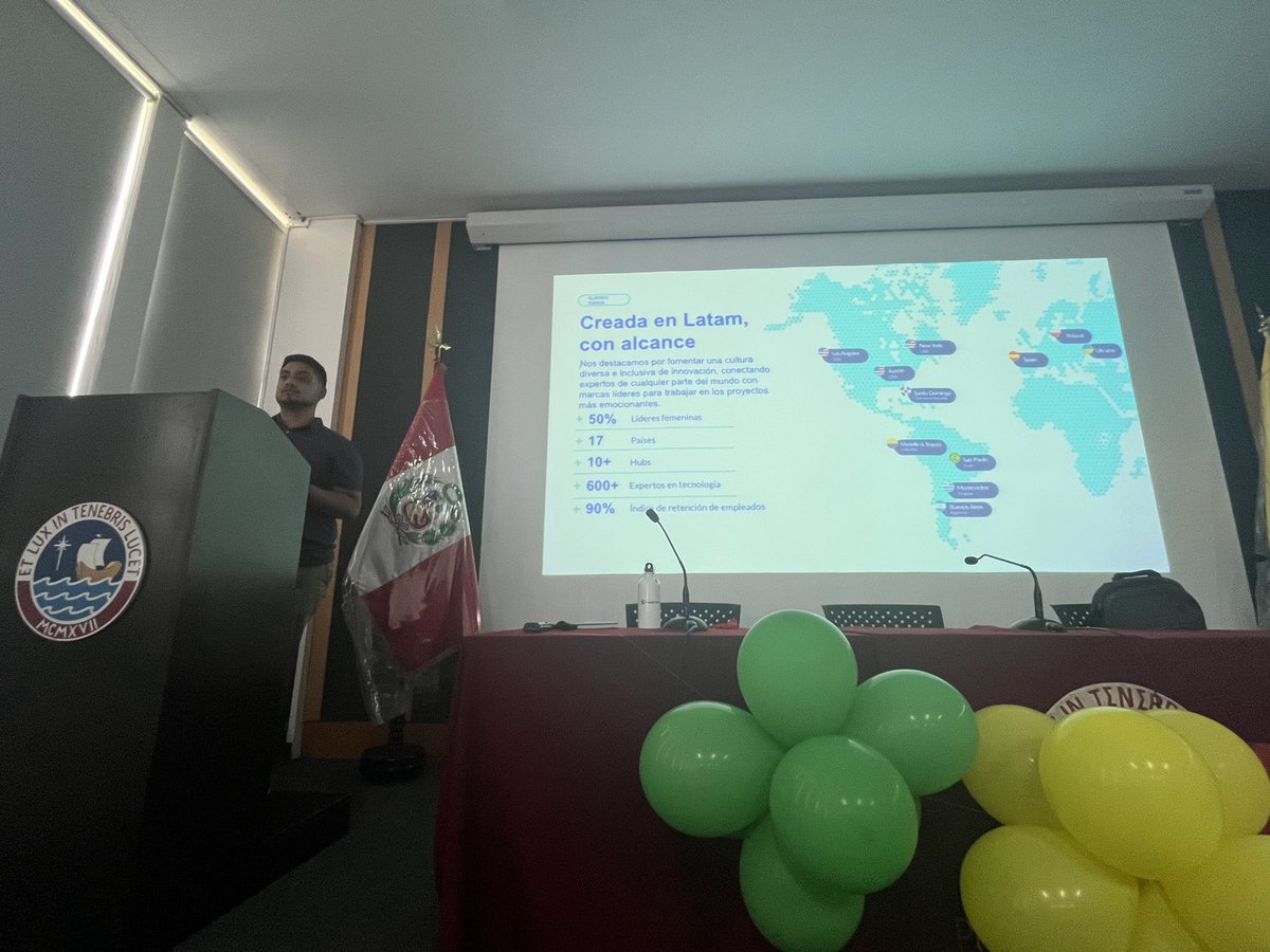 gdglima's tweet image. #DevFestLima2024
🙏 Agradecimiento especial a Enzo Peñaranda por su charla: “Conociendo Nearsure”. 💡✨
🎯 Completa el feedback y ayúdanos a mejorar: bit.ly/devfestlima24-…
#DevFestLima24 #GDGLima #DevFestLima #DevFest #gdg