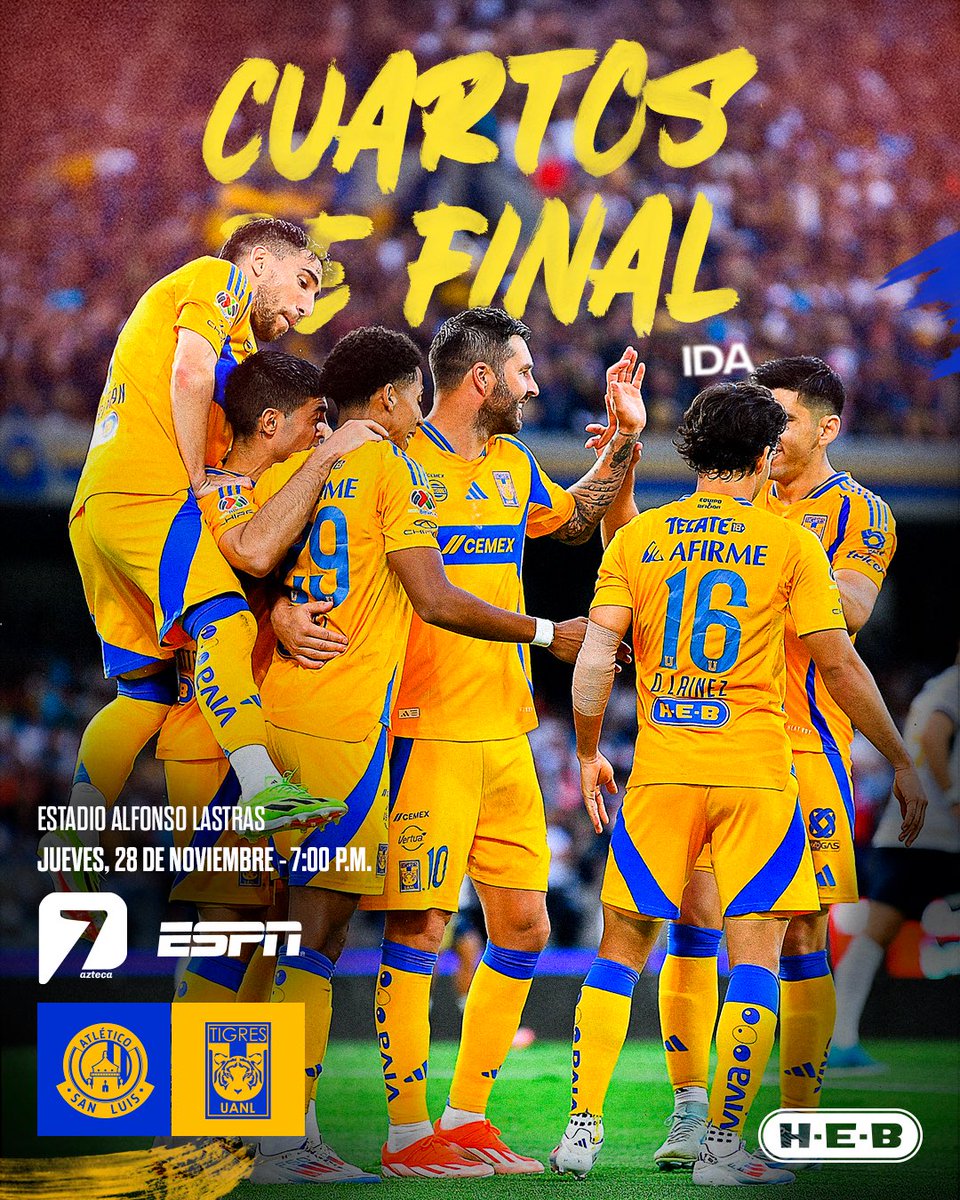 📆⚽️ ¡Arriba que es jueves y hoy juega La U! ¡Con unión, fuerza, garra y corazón por el primer paso al objetivo! 🧠

¡Dale Tigres, carajo! 💪🏼🐯

<a href="/HEB_mexico/">H-E-B México</a>