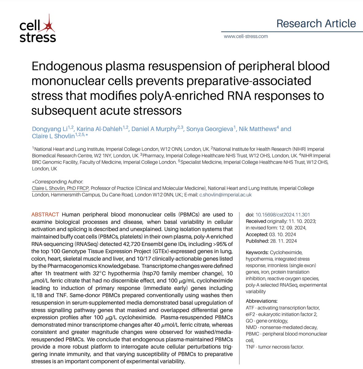 cell_stress's tweet photo. Must read for #immunologists and everyone working with PBMCs: Dongyang Li et al. from @imperialcollege reveal that what you wash your PBMC samples with matters! Striking differences between conventional methods and isolation with donor-specific plasma. 

https://t.co/89QnP2gFKy https://t.co/kg6Az4h43I
