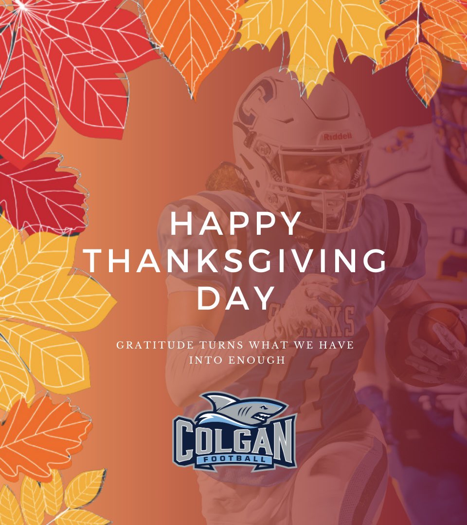 Colgan Football (@colganfootball) on Twitter photo Happy Thanksgiving! Score big with family, food, and gratitude. Stay thankful, stay hungry, and stay in the end zone! 🏈🦈#SHARKMENTALITY | <a href="/colganathletics/">Colgan Athletics</a> <a href="/colganhs/">Colgan High School</a> <a href="/PWCsportsVA/">Prince William County Sports</a> Happy Thanksgiving! Score big with family, food, and gratitude. Stay thankful, stay hungry, and stay in the end zone! 🏈🦈#SHARKMENTALITY | <a href="/colganathletics/">Colgan Athletics</a> <a href="/colganhs/">Colgan High School</a> <a href="/PWCsportsVA/">Prince William County Sports</a>