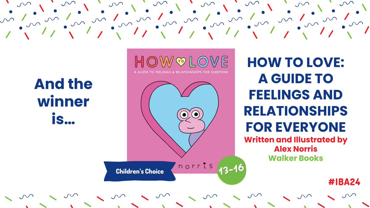 Walker Books (@walkerbooksuk) on Twitter photo Huge congratulations to @SillyAlexNorris, WINNER of the <a href="/uksla/">School Library Association (SLA)</a> Information Book Award in the 13-16 Children’s Choice category with How to Love: A Guide to Feelings and Relationships for Everyone! 🏆🎉
#IBA24 Huge congratulations to @SillyAlexNorris, WINNER of the <a href="/uksla/">School Library Association (SLA)</a> Information Book Award in the 13-16 Children’s Choice category with How to Love: A Guide to Feelings and Relationships for Everyone! 🏆🎉
#IBA24