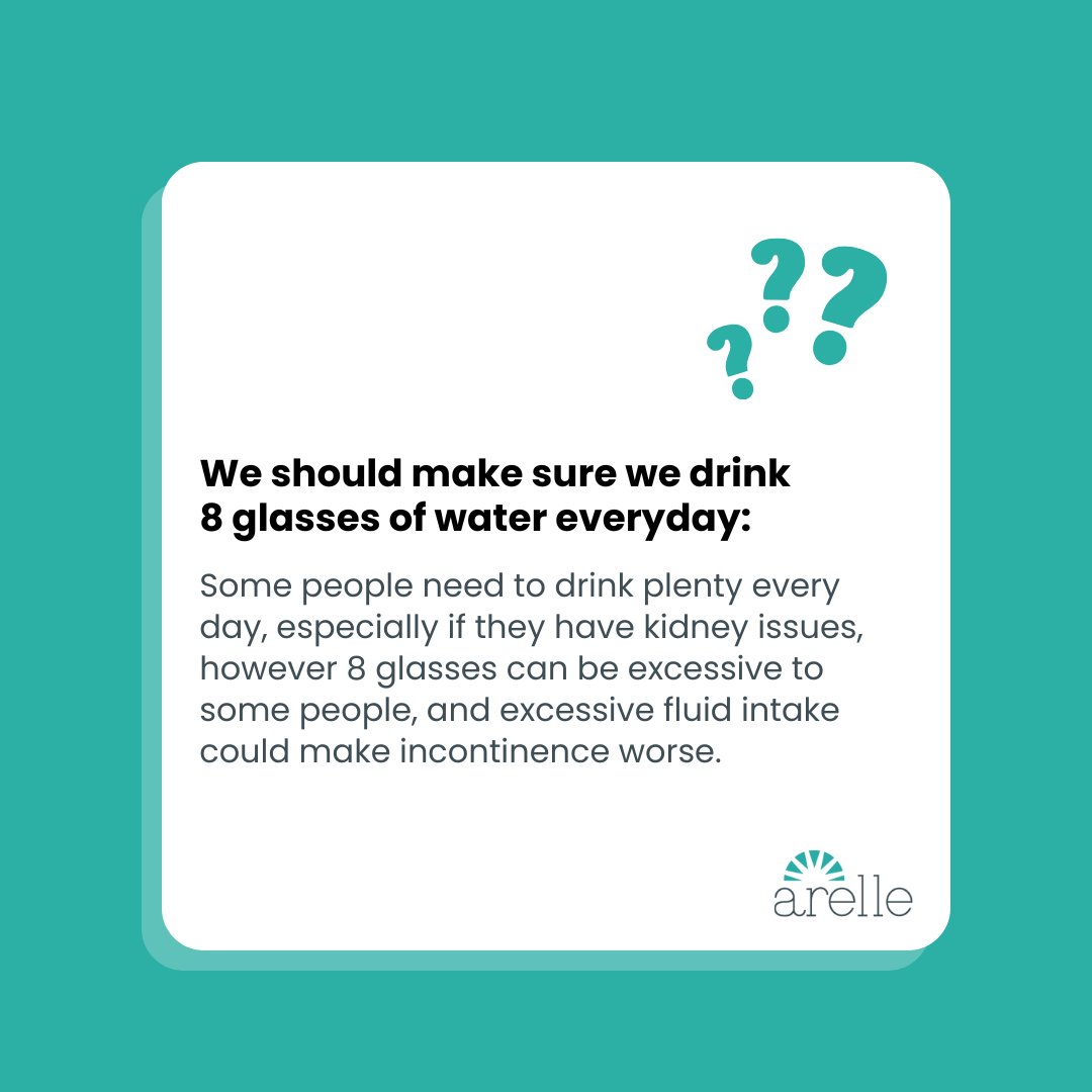 arelleproducts's tweet photo. We’ve all heard we need to drink 8 glasses of water a day, but did you know this may not suit everyone? While staying hydrated is important, drinking excessive amounts could worsen incontinence for some individuals.

#incontinence #inco #incontinenceawareness #health #healthtips https://t.co/f8d0vOVJfW