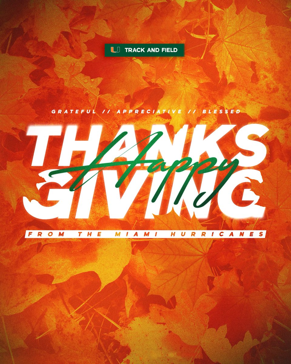 CanesTrack's tweet photo. Wishing everyone a safe and happy Thanksgiving from Canes Track and Field/Cross Country! 🙌 https://t.co/i4xt9bJRFi