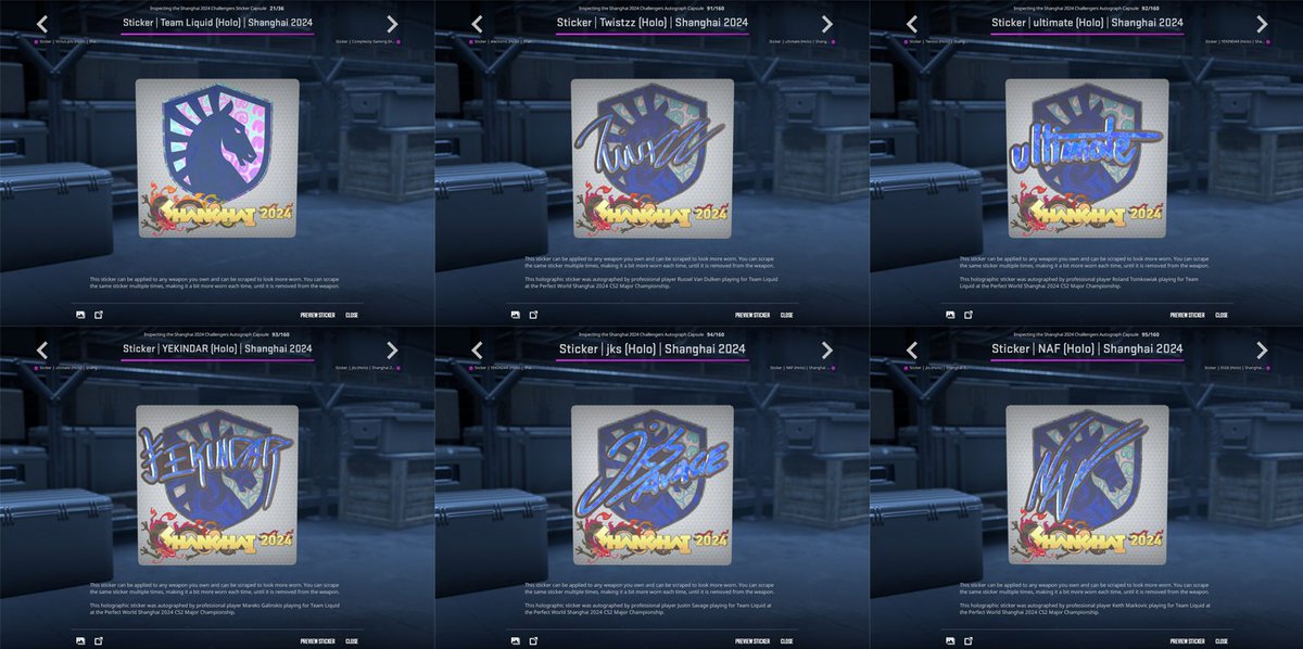 I think <a href="/TeamLiquidCS/">Team Liquid CS</a> admin forgot to post but here are our stickers 🌞