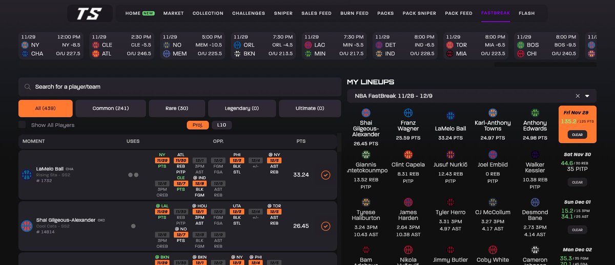 Neil (OTM Data) (@nlaessig) on Twitter photo Fastbreak Run #4 planned and submitted in like 10 minutes. <a href="/OwnTheMomentNFT/">Own the Moment</a> makes it easy. Use our #Fastbreak tool (FREE for everyone).
#NBATopShot Fastbreak Run #4 planned and submitted in like 10 minutes. <a href="/OwnTheMomentNFT/">Own the Moment</a> makes it easy. Use our #Fastbreak tool (FREE for everyone).
#NBATopShot