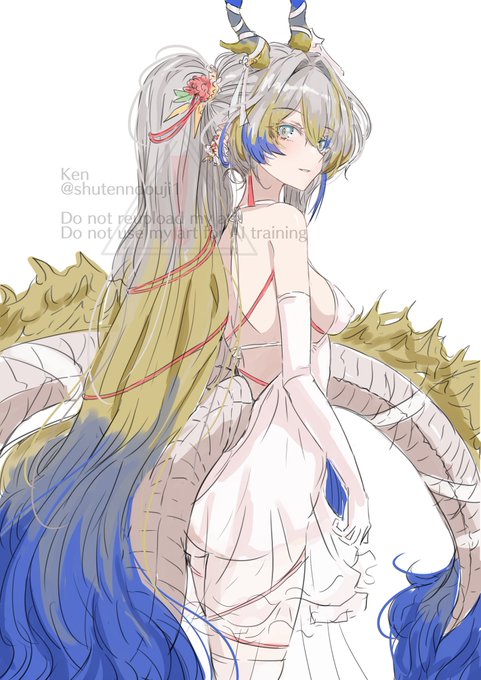 ドレスシュウのラフ(ドレスデザインで悩む) 