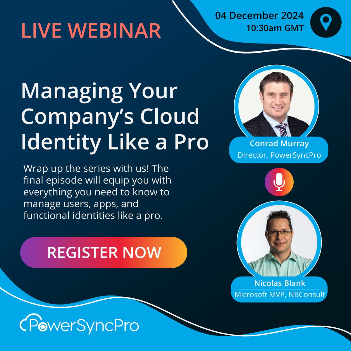 PowerSyncPro (@powersyncpro) on Twitter photo 🚀 Ready to level up your #cloud identity strategy? Join our final webinar episode of our Cloud Native mini-series on 4 Dec with <a href="/nicolasblank/">Nicolas Blank | #Azure | #Office365</a> & Conrad Murray.
Learn how to:
✔️ Automate cloud identity workflows
✔️ Manage user, app, and resource identities
bit.ly/3ZpDs0G 🚀 Ready to level up your #cloud identity strategy? Join our final webinar episode of our Cloud Native mini-series on 4 Dec with <a href="/nicolasblank/">Nicolas Blank | #Azure | #Office365</a> & Conrad Murray.
Learn how to:
✔️ Automate cloud identity workflows
✔️ Manage user, app, and resource identities
bit.ly/3ZpDs0G