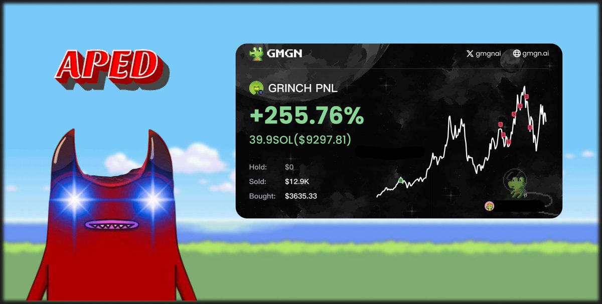 $GRINCH stole the memecoins!

Aight I've already made some profits with my community

And we still hodling our bags to become rich at 30mil (coded)

Now you still have chance to buy $GRINCH then but whole Christmas