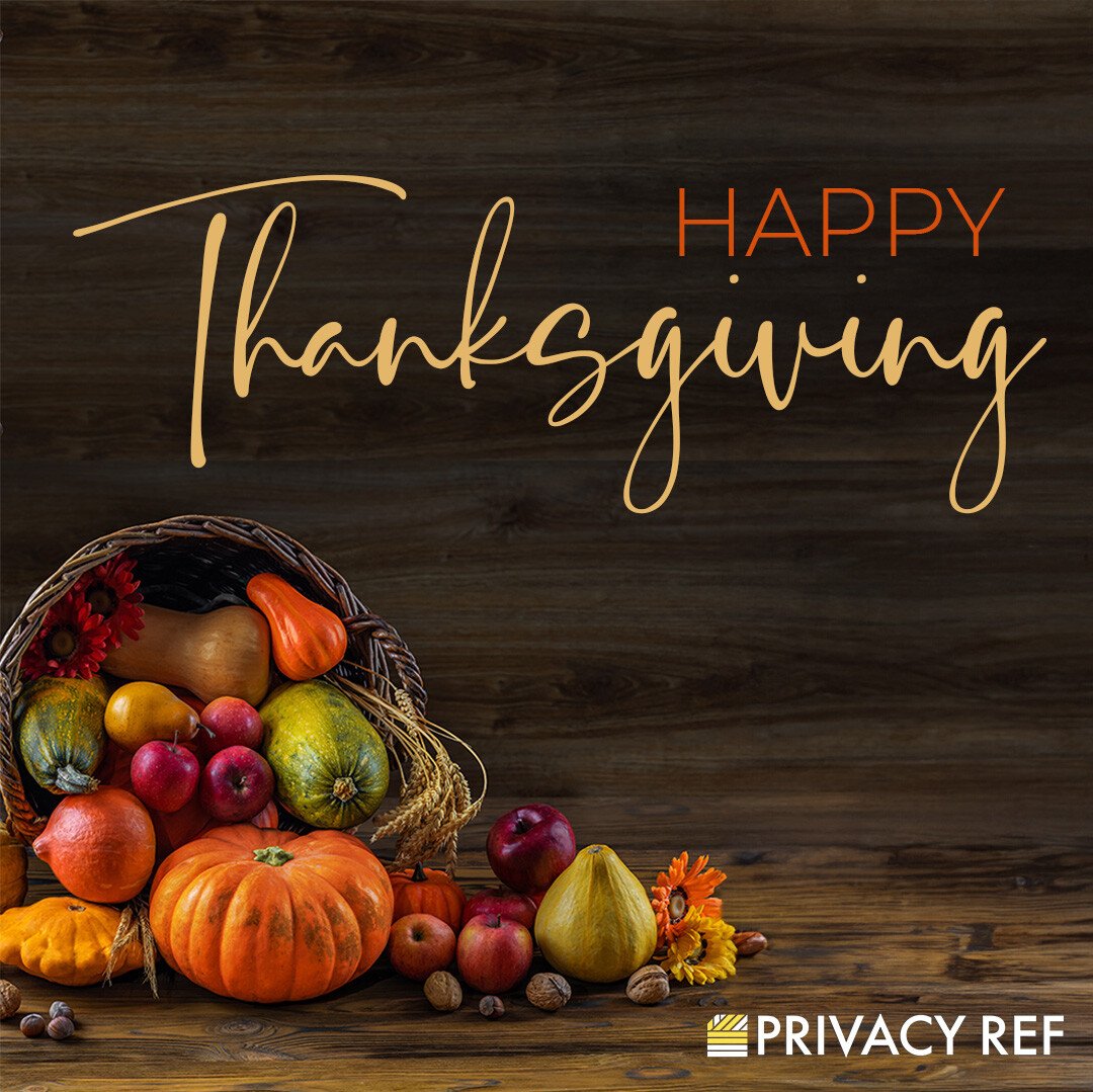 PrivacyRef's tweet image. Happy Thanksgiving! 🍂🍁 
May this and all days be filled with joy, laughter, and love.

#Thanksgiving #Grateful #PrivacyRef