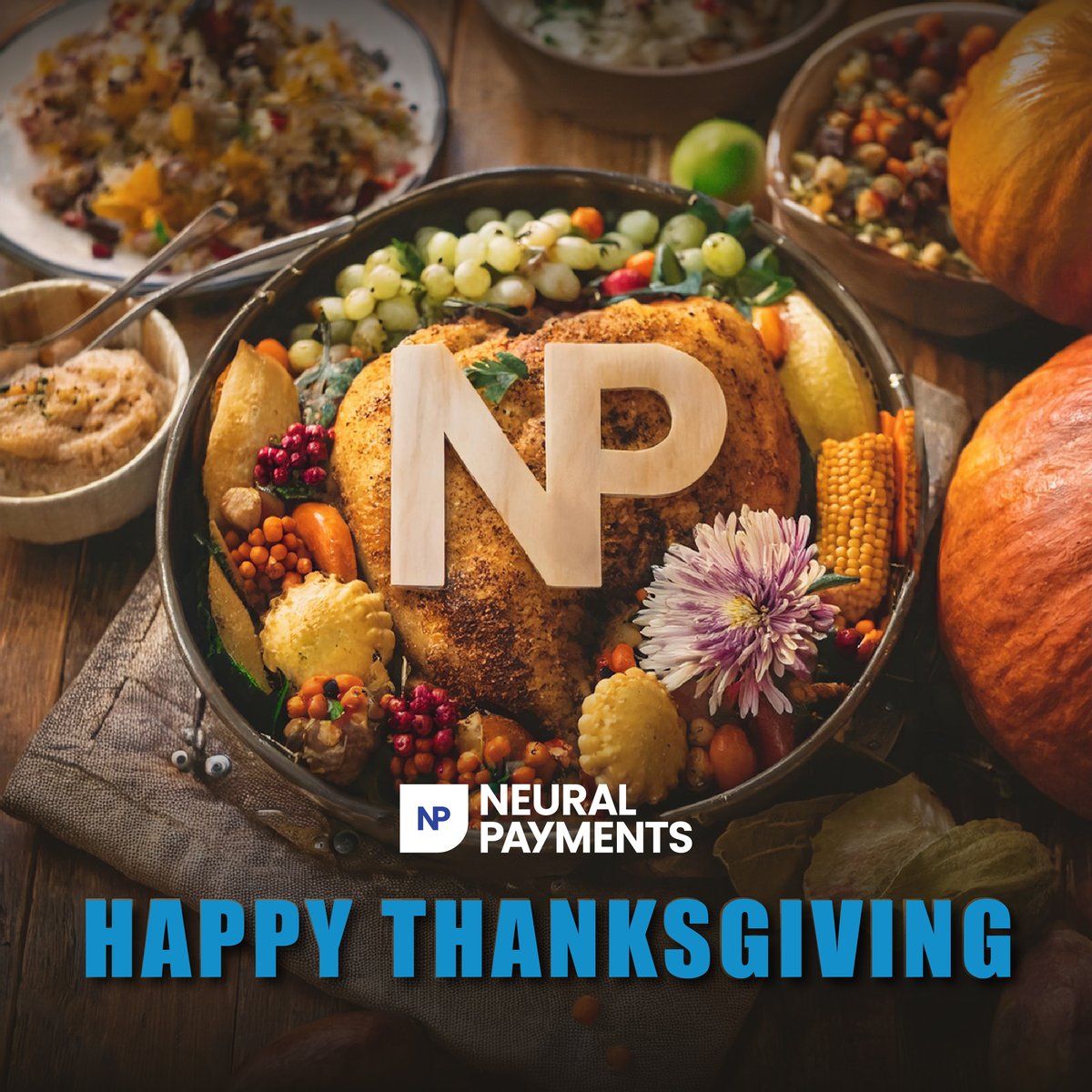 This season is a time for gratitude, reflecting on all the good things we have today, cherished memories of yesterday, and hope for tomorrow. At Neural Payments, we’re truly thankful for you. Warm wishes for a Happy Thanksgiving! 
#thankful #gratitude #togetherinthanks