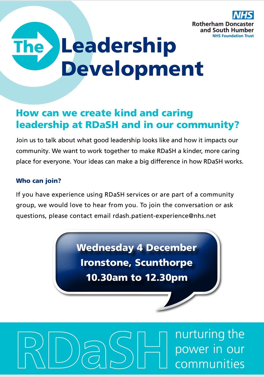 Patient Safety, Carer & Communities Team (@ftmembership) on Twitter photo Fancy a chat about leadership and care? 3 dates to help shape the new leadership development offer <a href="/rdash_nhs/">RDaSH NHS FT</a> 1st up is next week in partnership with <a href="/citadvicenl/">Citizens Advice North Lincolnshire</a> <a href="/DaveW4tson/">Dave Watson</a> ππΌ Fancy a chat about leadership and care? 3 dates to help shape the new leadership development offer <a href="/rdash_nhs/">RDaSH NHS FT</a> 1st up is next week in partnership with <a href="/citadvicenl/">Citizens Advice North Lincolnshire</a> <a href="/DaveW4tson/">Dave Watson</a> ππΌ