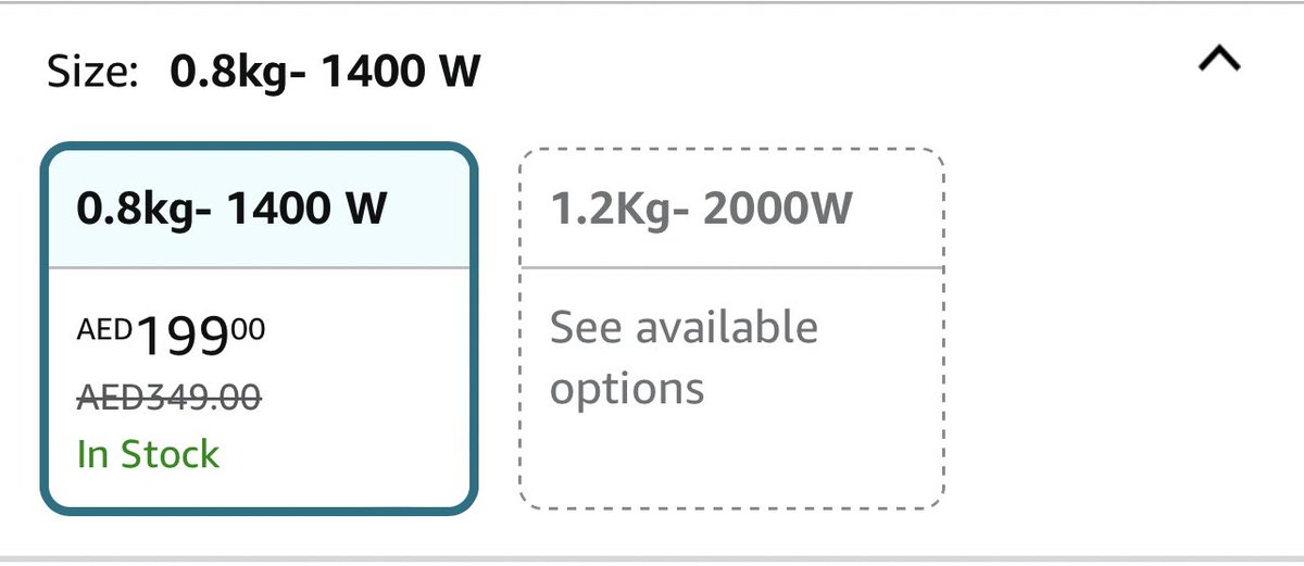 3addenykda's tweet image. اه يعنى انتوا تقصدوا ان قبل الsale الحجم الصغير كان أغلى من الكبير؟! 🤔
#fakepromotions
#amazonae