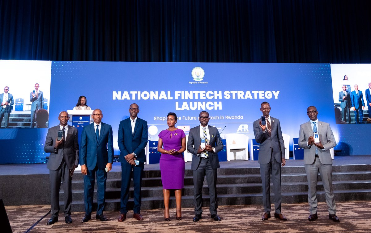 CentralBankRw's tweet photo. This morning, Governor @rwangombwajRW attended the launch of the National Fintech Strategy and Sandbox Demo Day. 

The National Fintech Strategy is set to unleash a bold vision for #Rwanda, driving financial inclusion, attracting impactful investments, and positioning #Rwanda as a leading Fintech hub on the #Africa-n continent.

#Fintech 
#Innovation 
#DigitalTransformation