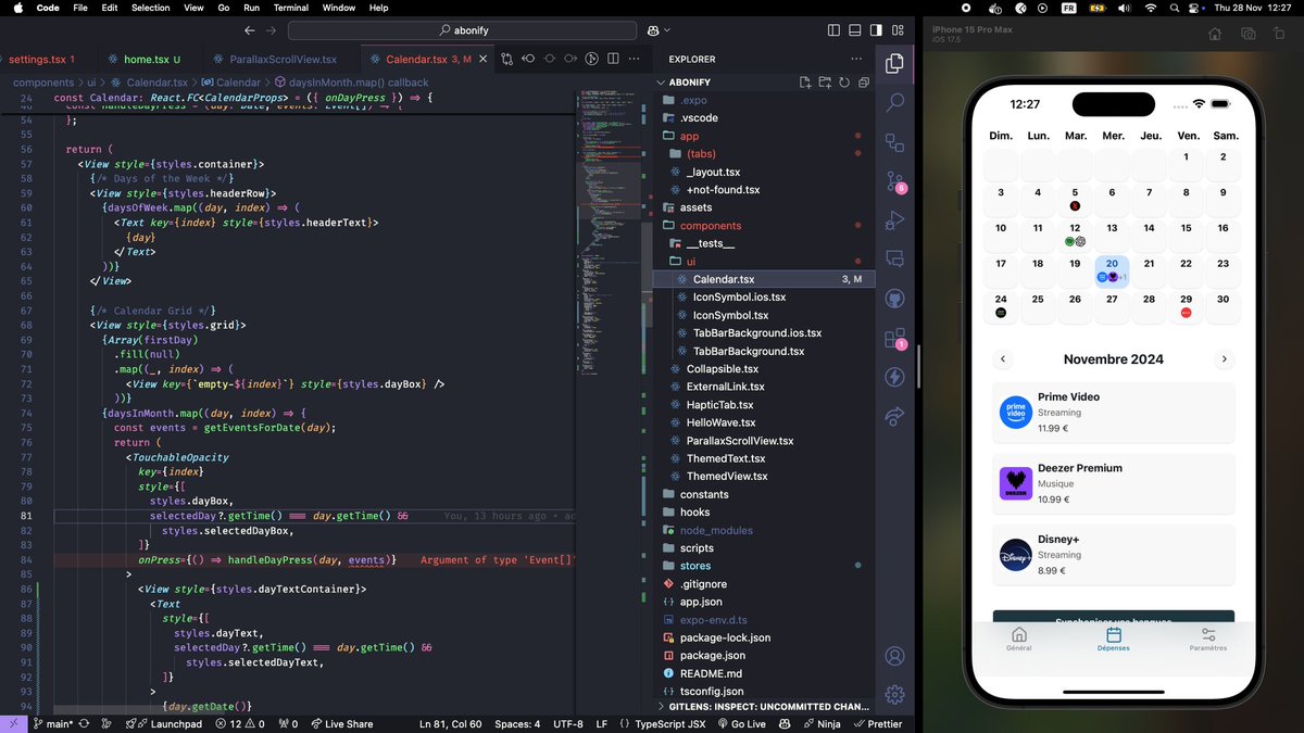 0x_devofdev's tweet photo. Je bosse sur une app pour gérer vos abonnements et vos dépenses mensuelles. Directement synchronisée avec vos banques. 😁

Hâte de vous montrer ça 🚀✨ https://t.co/MkkiWxbB2L