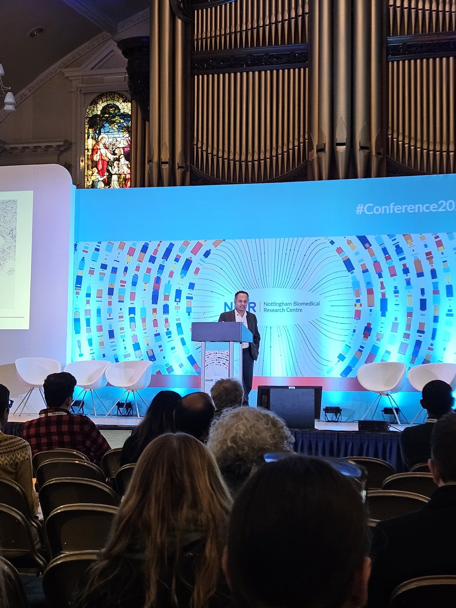 Prof Guru Aithal talking about the rising challenge of multiple long-term conditions through interdisciplinary collaboration at the Annual BRC #conference2024