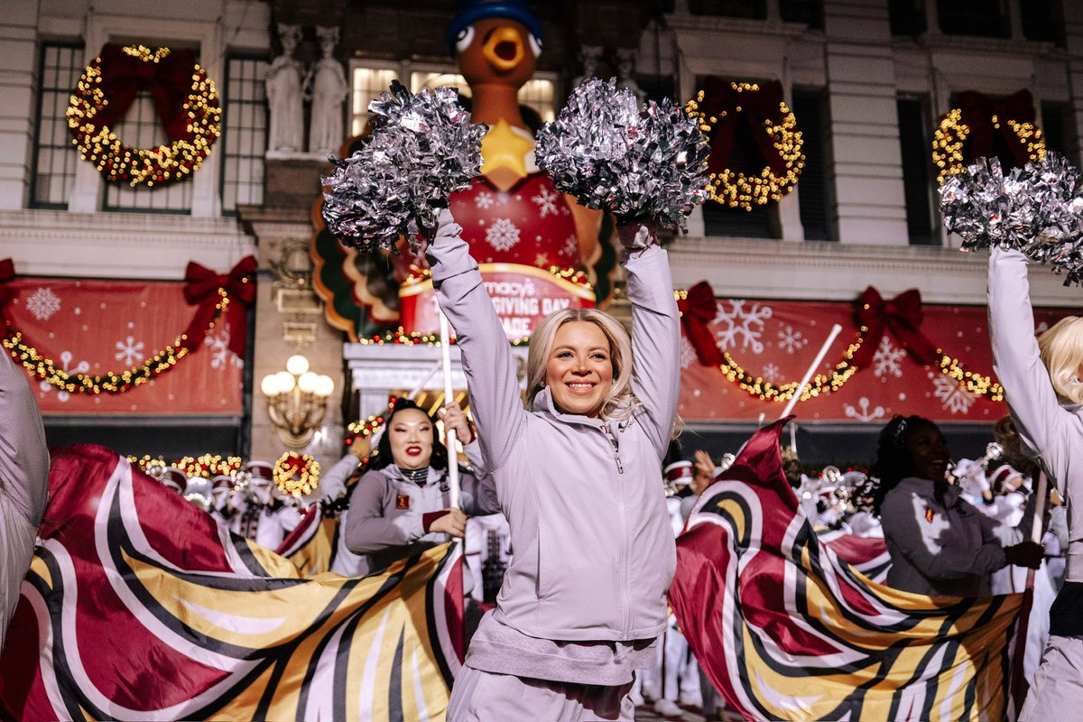 UofSC's tweet photo. Marching to the beat of Gamecock pride at the @Macys Thanksgiving Day Parade! 

Catch @TheCarolinaBand on Herald Square around 11:10 a.m. They march after the Smokey Bear balloon and before the Peanuts float and Snoopy balloon. 🎈🥁 https://t.co/mHtvzYU786