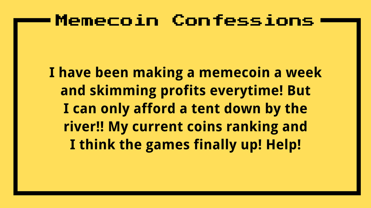 Memecoin Confessions tweet media
