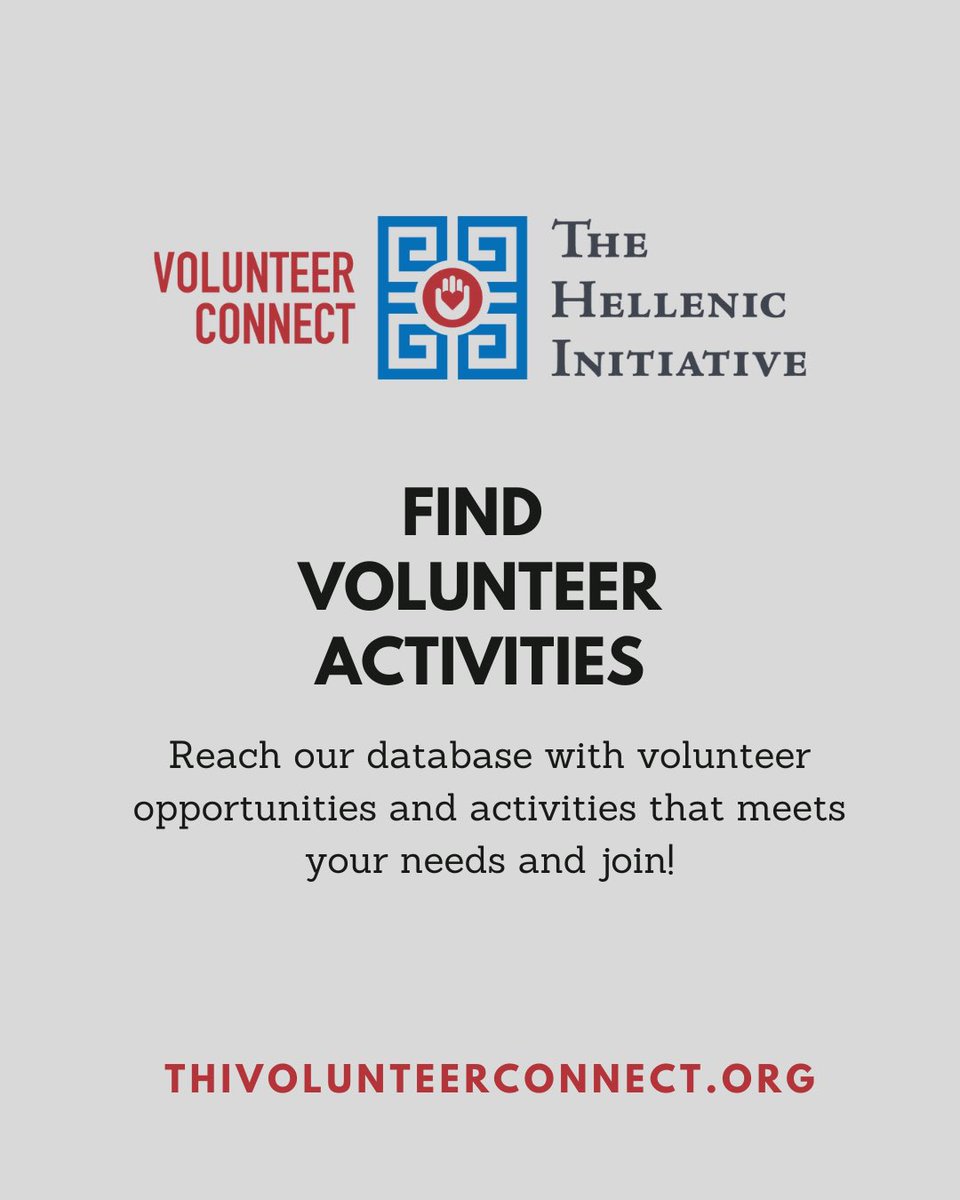 THI_OneGreece's tweet photo. We’re thrilled to launch #THIVolunteerConnect, an initiative by #TheHellenicInitiative that connects volunteers with nonprofits across Greece. Visit https://t.co/19MPQhkc2j today. #THI #OliMazi https://t.co/EUMuKrYozo