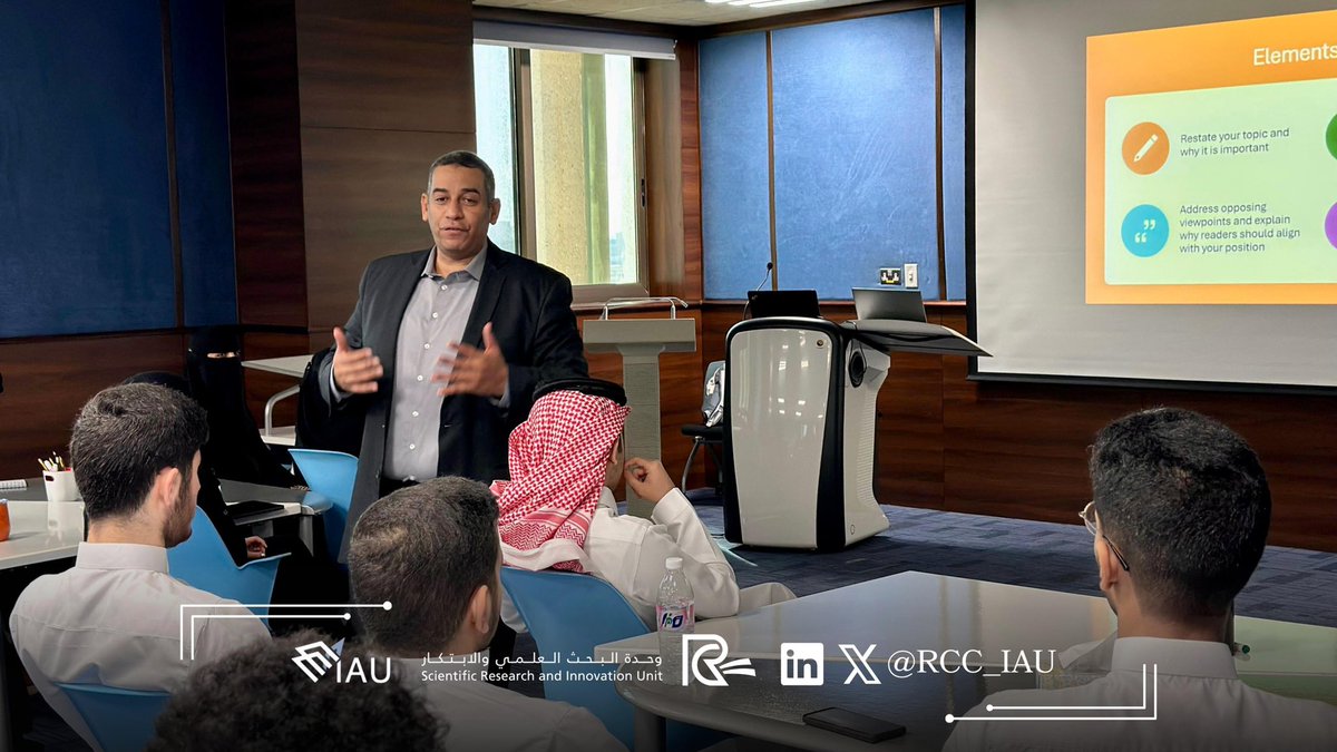 RCC_IAU's tweet photo. Day 4️⃣ of the Annual Research Program!
Led by Dr. Tamer Hanafy🗣️
Focused on Conclusion Writing and Referencing, including summarizing conclusions, citing methodologies and results, mastering referencing styles, and using reference management tools.💫
#RCCprogram https://t.co/kY2wE9daaw
