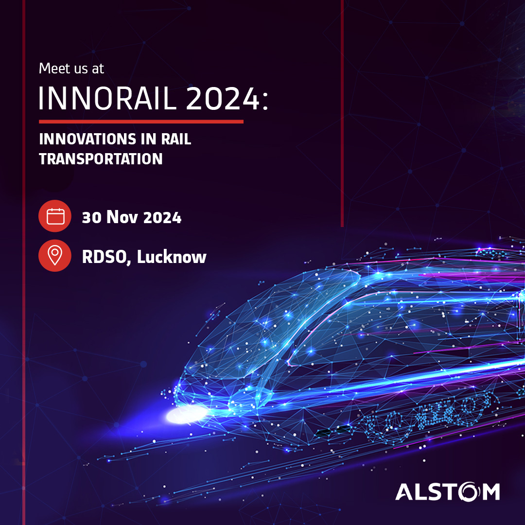 AlstomIndia's tweet photo. Join us at the #InnoRail 2024 conference on 'Innovations in #Rail Transportation' by @FollowCII. We will be speaking at Seminar 3 on the topic #HealthHub, a revolutionary solution transforming railway asset maintenance. #InnoRail2024 https://t.co/uhuz6fhw01