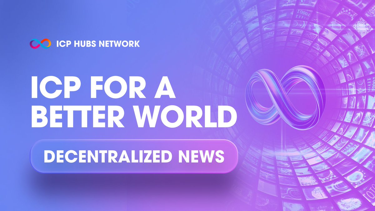 ICP for a Better World - Decentralized News 📰

The Internet Computer #ICP is the foundation for redefining how we consume and share news by empowering censorship-resistant, transparent, and community-driven journalism. 👇

1️⃣ Decentralized Infrastructure 🌐
ICP can host news