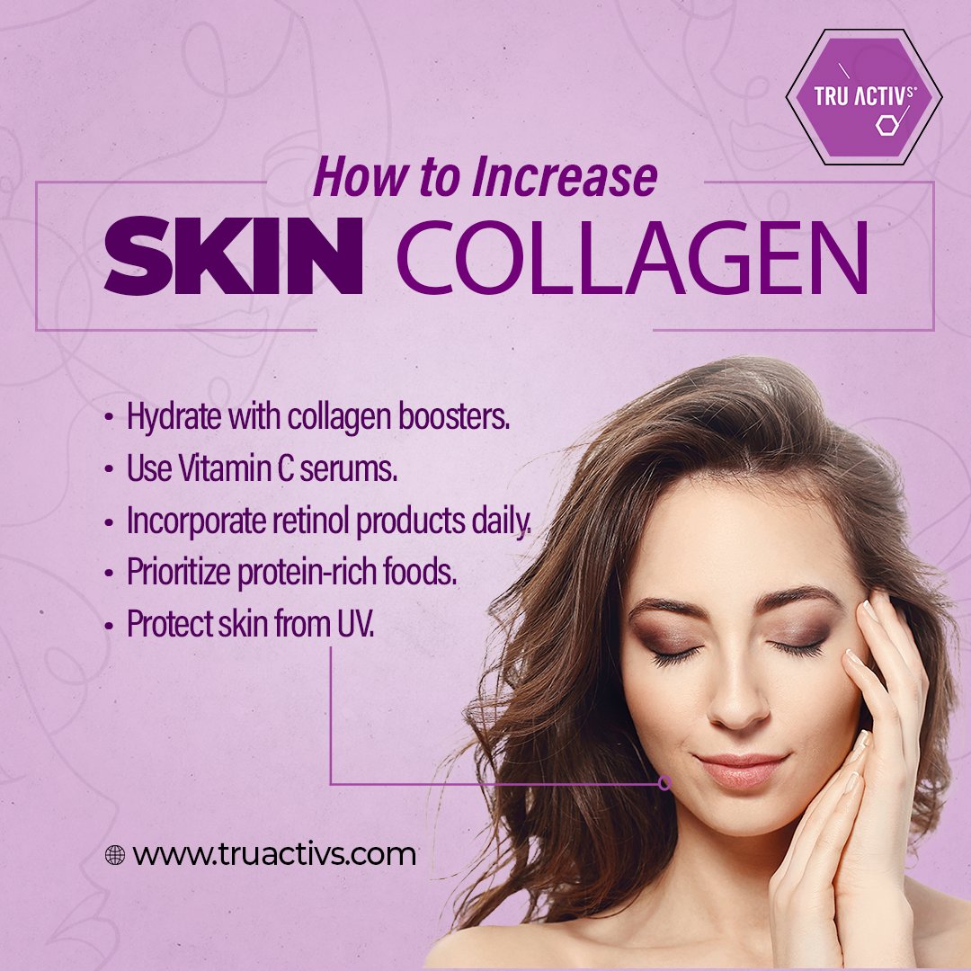 tru_activs's tweet photo. Boost your skin’s glow naturally! ✨ Hydrate, nourish, protect, and let collagen work its magic. 🌟
📲 Shop Now:https://t.co/flvP1FNtBw
.
.
.
#TruActivs #skincollagen #collagenbooster #vitaminchallenge #retinolskincare #proteinrichdiet #HydratedSkinGoals #healthyskinglow https://t.co/5oSWEM35rG