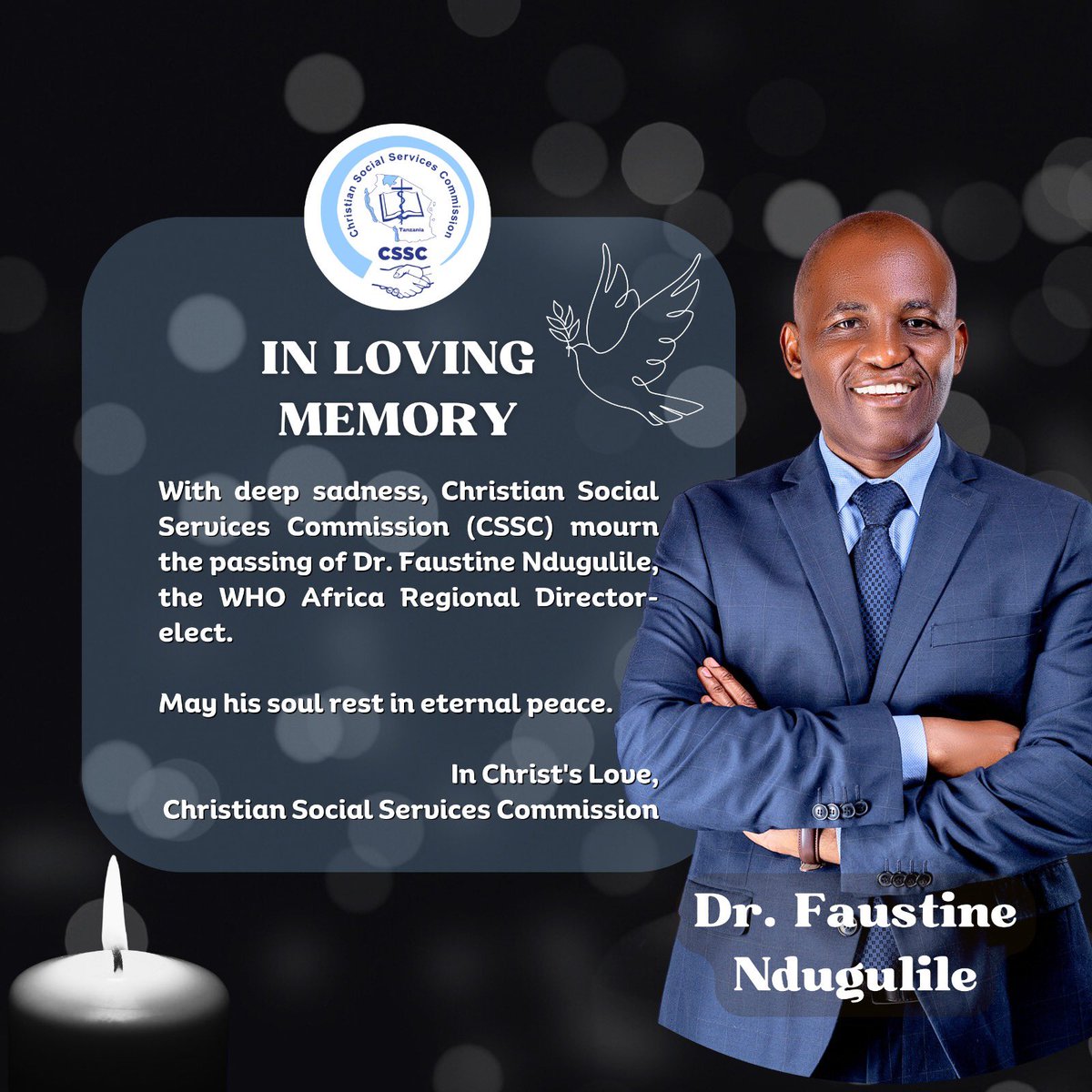 We are deeply saddened by the passing of Dr. Faustine Ndugulile, the WHO Africa Regional Director-elect. His remarkable contributions to public health and unwavering dedication to improving healthcare systems will leave an enduring legacy across Africa. 🕯️