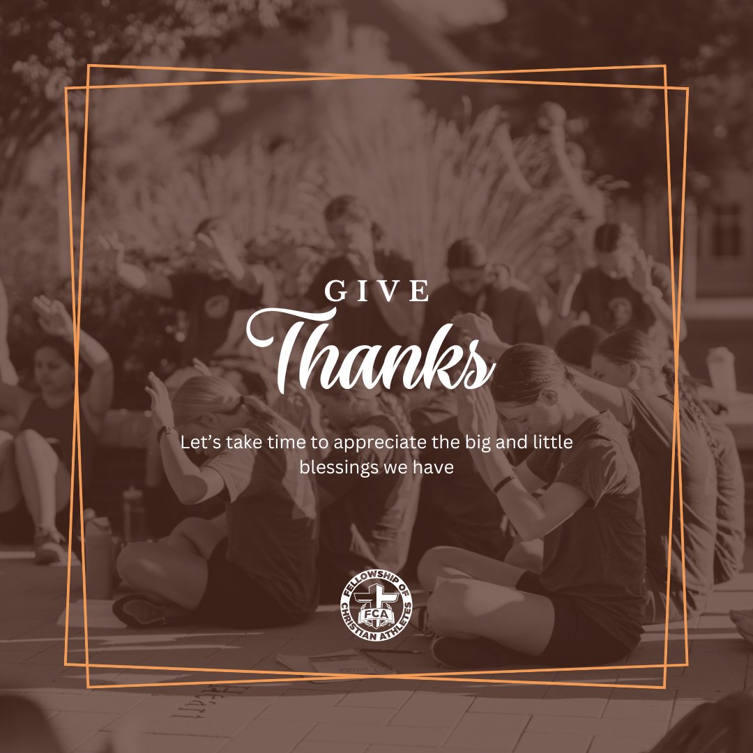 "Let them give thanks to the Lord for His faithful love and His wondrous works for all humanity." – Psalm 107:8

This Thanksgiving, we’re reminded of God’s goodness in every aspect of life. 🧡 May your day be filled with gratitude, family, and faith.

From all of us at FCA, Happy