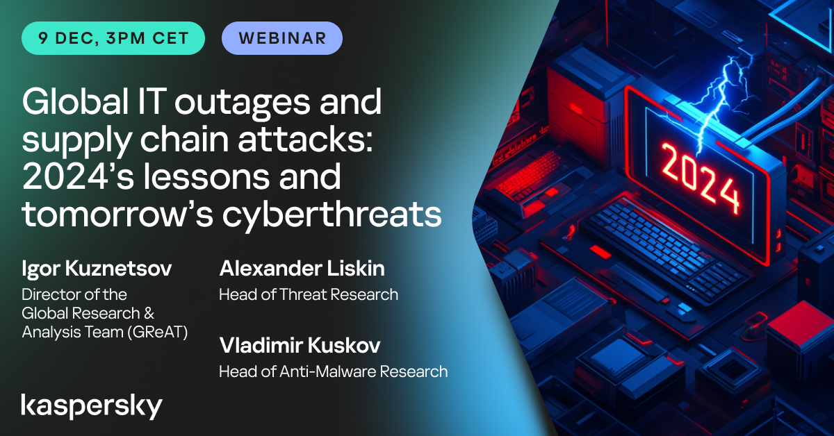 Secure your #supplychain workflows: Learn from the biggest incidents of 2024 💻

Our top experts break down 2024’s critical events—from faulty updates to open-source vulnerabilities. Discover key insights into emerging #cyberthreats and strategies to fortify your defenses.

Save