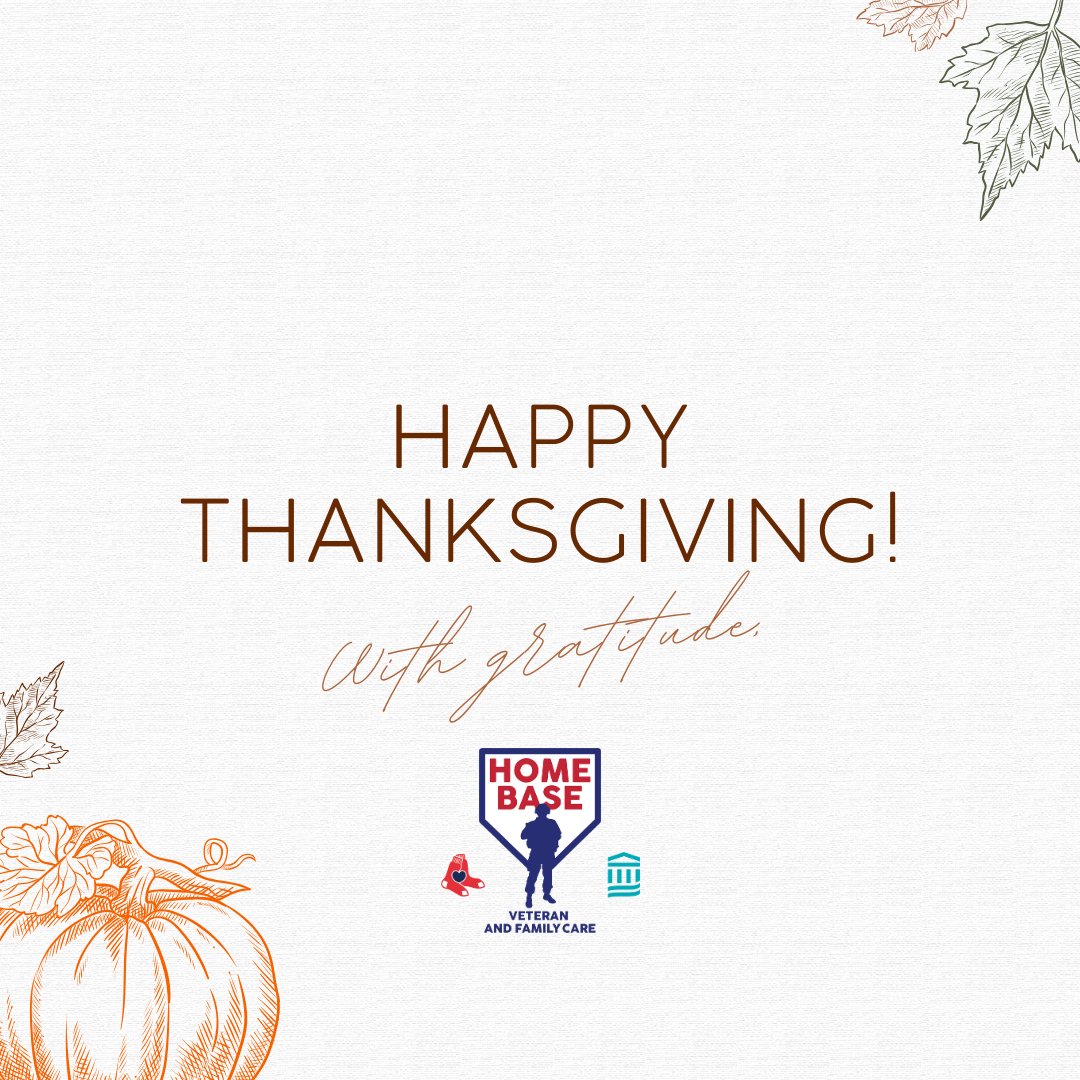 homebaseprogram's tweet photo. #HappyThanksgiving! Home Base extends our deepest appreciation to all Veterans, Service Members, Military Families and Families of the Fallen for their service and sacrifice for our country, and to a Grateful Nation (cont) https://t.co/ptmOiFNnrc https://t.co/z9dcI3BMnJ