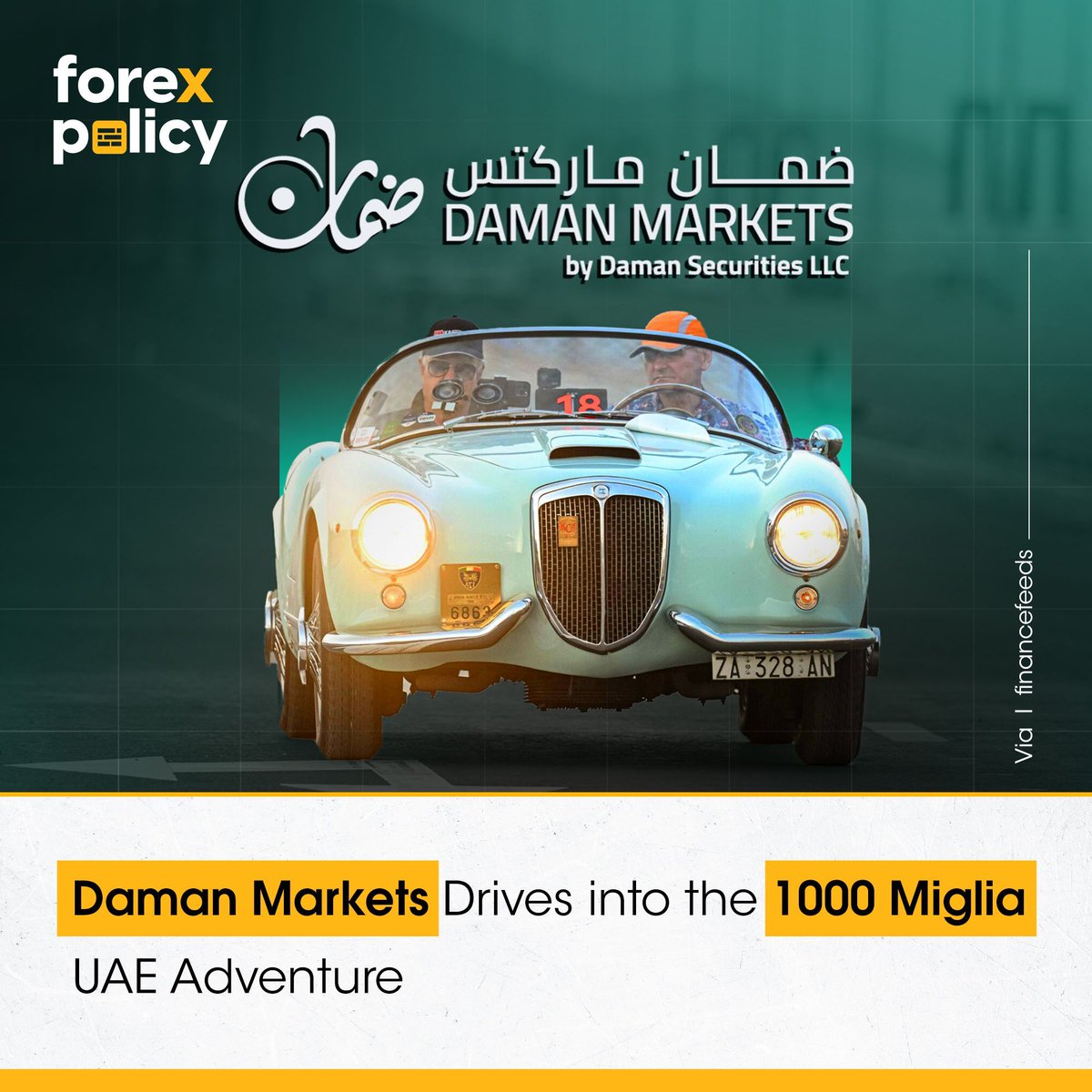 Daman Markets sponsors the iconic 1000 Miglia Experience UAE on Dec 1, 2023, featuring 120 vintage cars. Meet their team, explore trading services, &amp; connect with rally drivers at their VIP lounge. Tradition meets innovation on &amp; off the track! 🚗💼 #1000Miglia #DamanMarkets