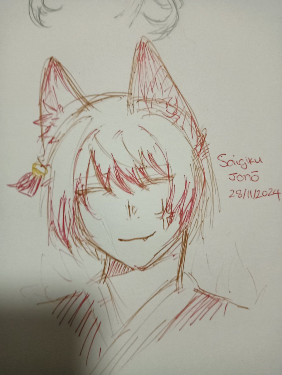 sae_14296's tweet image. I don't like how this turned out but whatever I wasted pen ink for this

#jounosaigiku #kitsunejouno #GOAWAY #rkgk