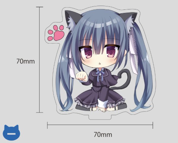 印刷所様から仕上がりイメージ送られてきたのでアップしてみます(*>ω<*)
猫耳型の台座付いてきます‼️そして7cmで存在感もそれなりにあるはず…✨✨ 