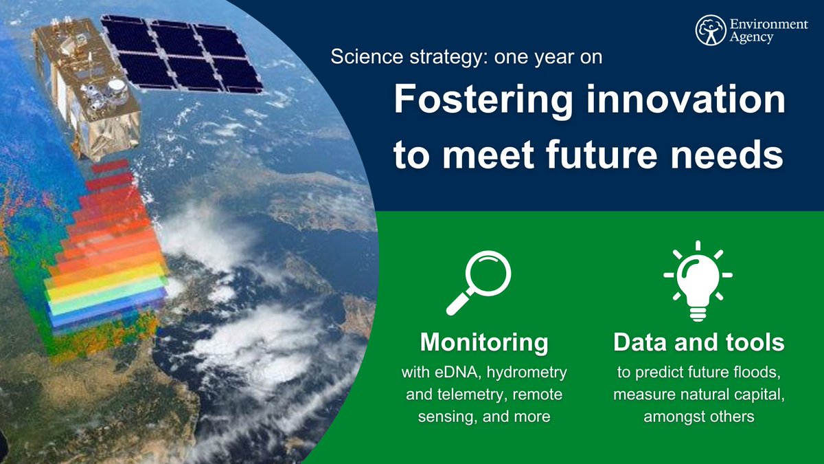 ChiefScienEA's tweet image. The @EnvAgency's science strategy is looking to the future. From #EarthObservation to #eDNA, #EAScientists are investing in our science assets and driving innovation to better understand and protect the environment for years to come 🛰️
🔗 gov.uk/government/pub…
