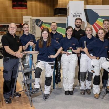 ExeterCollege's tweet photo. Congratulations to Painter and Decorator Apprentice Charlie for making it to the finals of the @GoConstructUK Skills Build finals!

Charlie is apprenticed to The Brush &amp; Paper Co.

#ExeCollProud https://t.co/W6WUDghayp