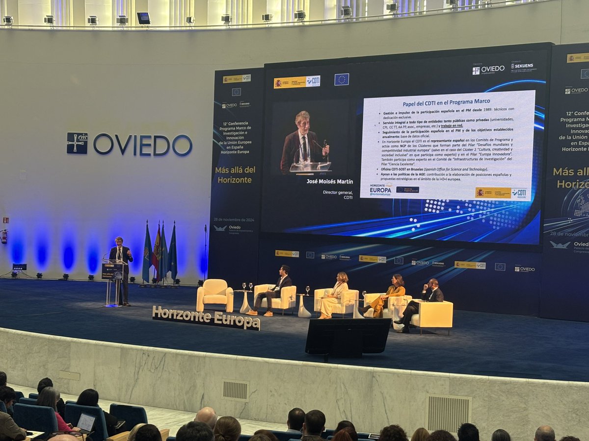 Me quedo con esta frase de <a href="/jmoisesmartin/">J Moisés Martín 🇪🇺 🇺🇳</a> #DG <a href="/CDTI_innovacion/">@CDTI_innovacion</a> en Conferencia <a href="/HorizonteEuropa/">Horizonte Europa</a>: La participación es algo que podemos y debemos felicitarnos. Efectivamente los datos son evidentes pero cuando ves el ecosistema y profesionalización, es mucho más patente. 🥳