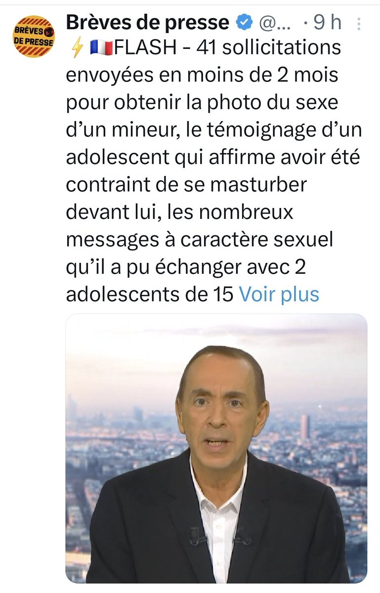 DuvalMarion6's tweet photo. @le_Parisien Cc @LaurenceFerrari @PascalPraud @Cyrilhanouna @SoMabrouk et toute la clique de fachos de #TPMP et #Cnews 👋👋
Votre copain Le pedocriminel #Morrandini a été condamné pour corruption de mineurs 🤮 https://t.co/PT8bVDu8Qp