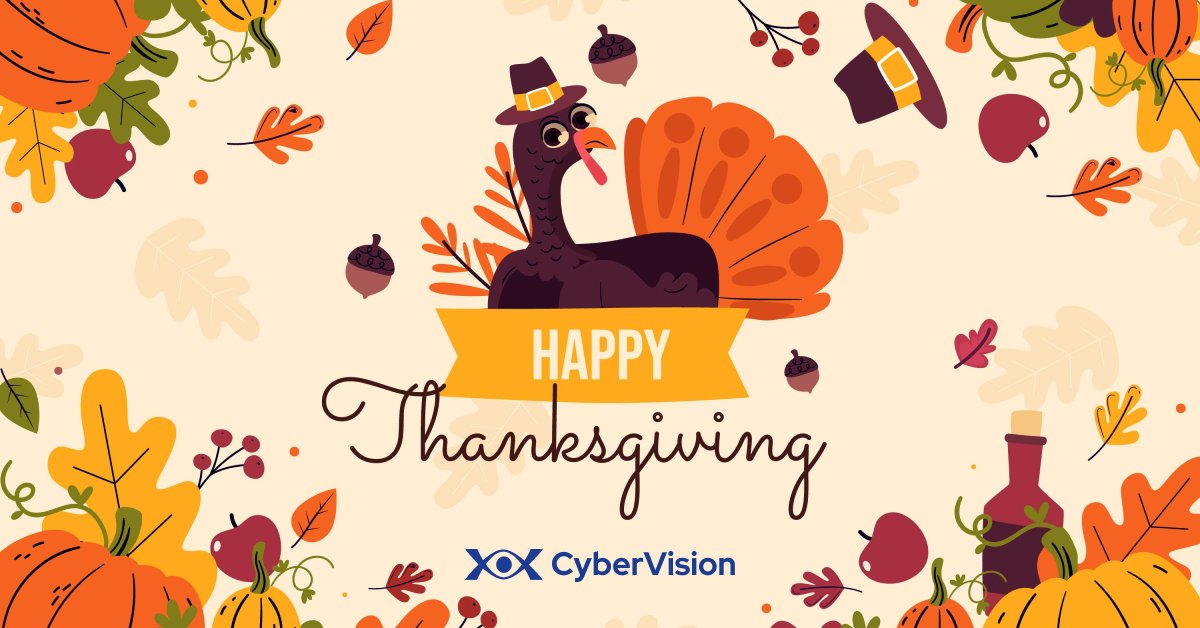 🍂 Happy Thanksgiving from <a href="/CyberVisionUSA/">CyberVision Inc.</a>!

We’re grateful for our incredible community, partners, and team. Thank you for being part of our journey and inspiring us every day.

Wishing you a warm and joyful holiday! 🦃

#Thanksgiving #Gratitude #CyberVision